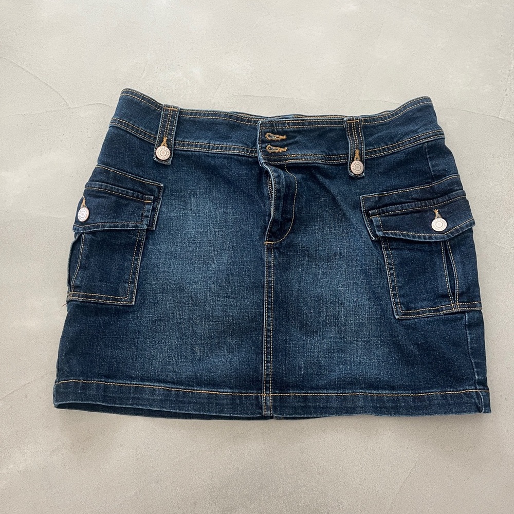 Old Navy Dark Blue Denim Jean Mini Skirt